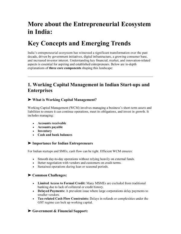 Thumbnail for More about the Entrepreneurial Ecosystem in India