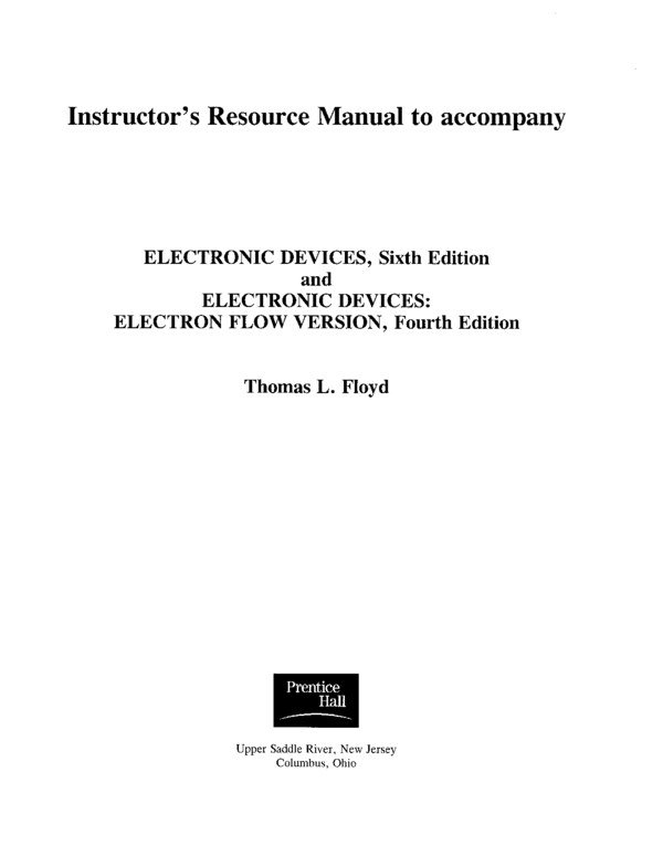 Thumbnail for 7th Edition Electronic Devices by Floyd Solution Manual