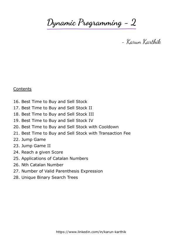 Thumbnail for Advanced Techniques in Dynamic Programming