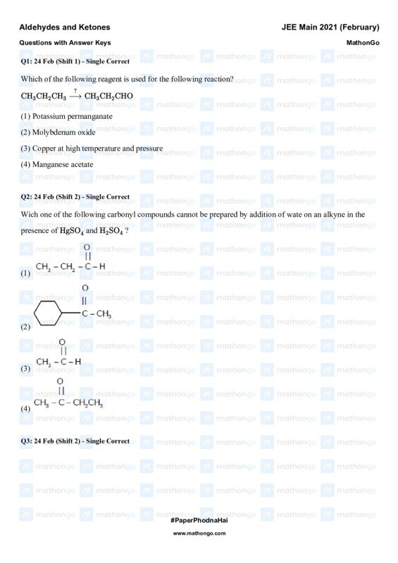 Thumbnail for Aldehydes and Ketones Study Notes for JEE Main 2021