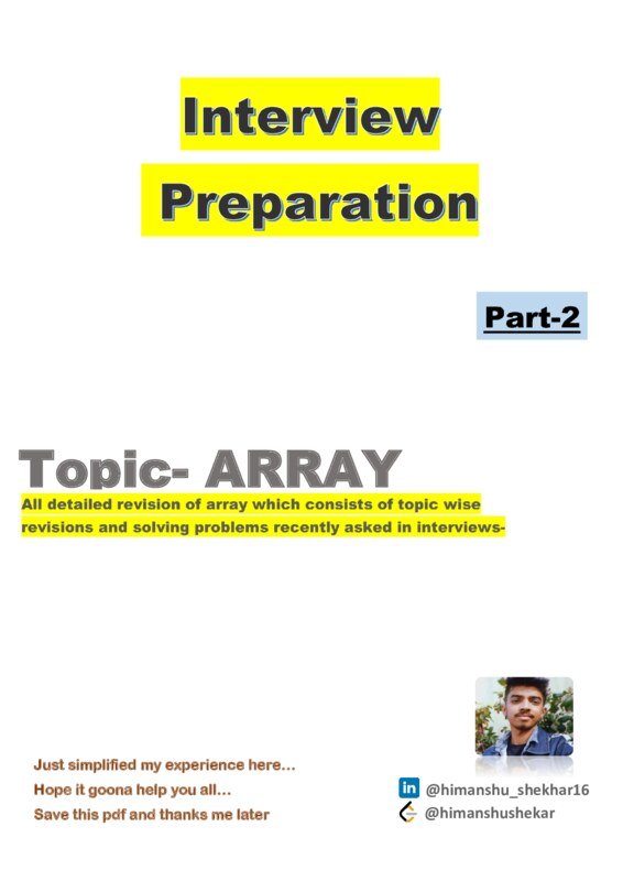 Thumbnail for Array 2 Leetcode Learnings