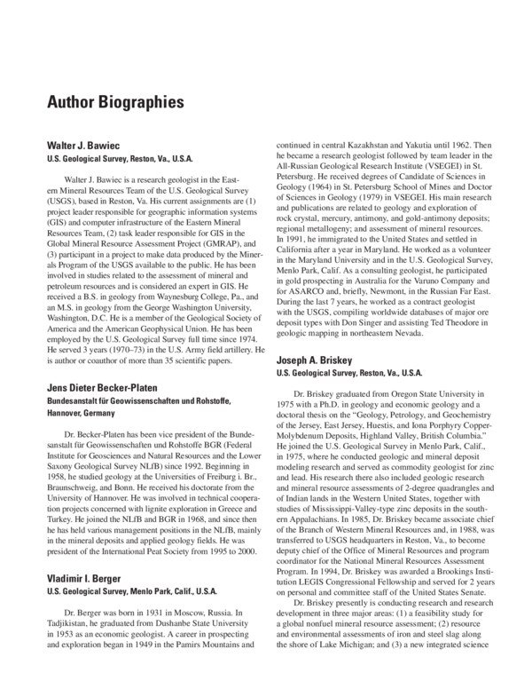 Thumbnail for Author Biographies Overview