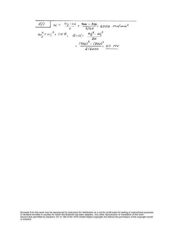Thumbnail for Chapter 5 Solutions - Engineering Mechanics Dynamics Meriam 6th Edition
