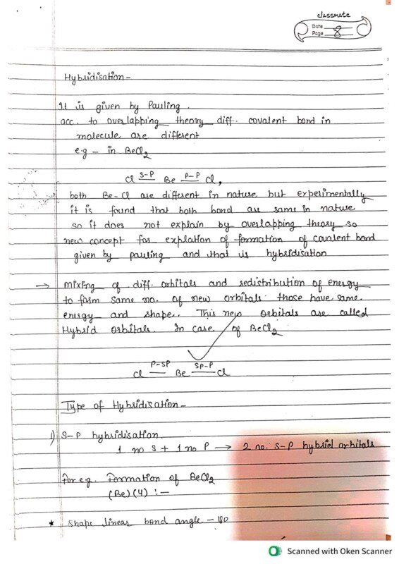 Thumbnail for Chemical Bonding and Hybridisation Study Notes
