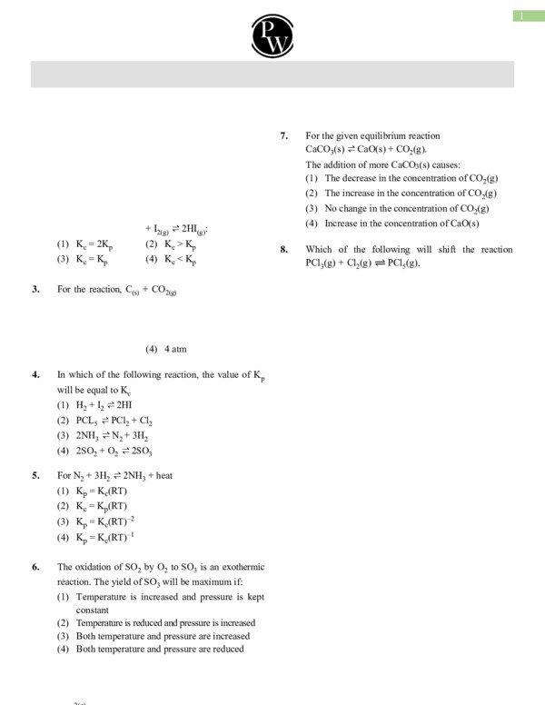 Thumbnail for Chemical Equilibrium DPP-03 - Arjuna NEET 2024
