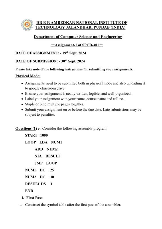 Thumbnail for Compiler Design Practice Assignment-1