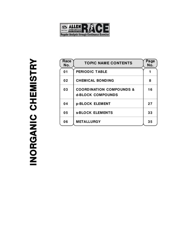 Thumbnail for Comprehensive Inorganic Chemistry Study Notes
