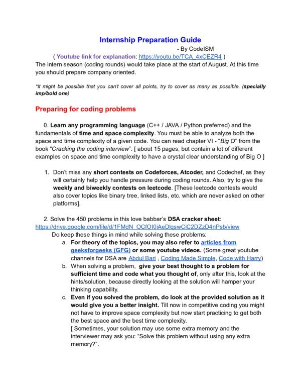 Thumbnail for Comprehensive Internship Preparation Guide