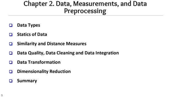 Thumbnail for Data and Data Preprocessing