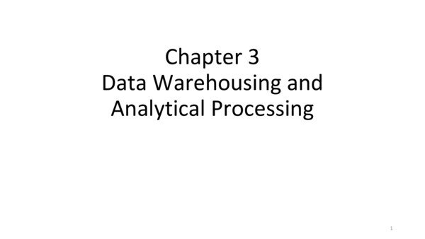 Thumbnail for Data Warehousing and Analytical Processing (OLAP)