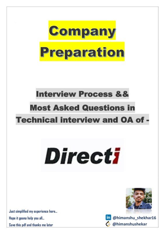 Thumbnail for Directi Study Notes