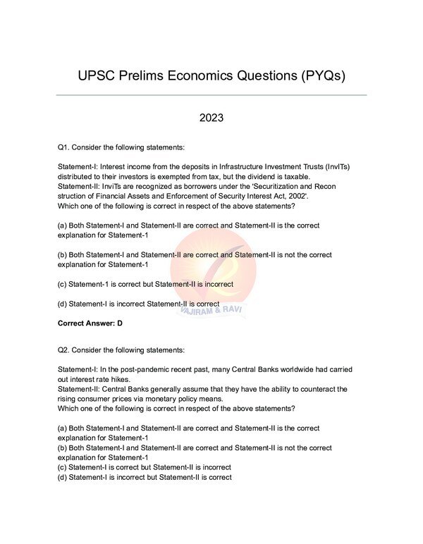 Thumbnail for Economics Year-Wise Question Bank