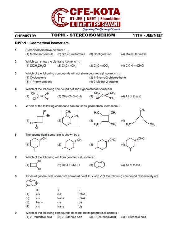 Thumbnail for Exploring Stereoisomerism: Study Notes