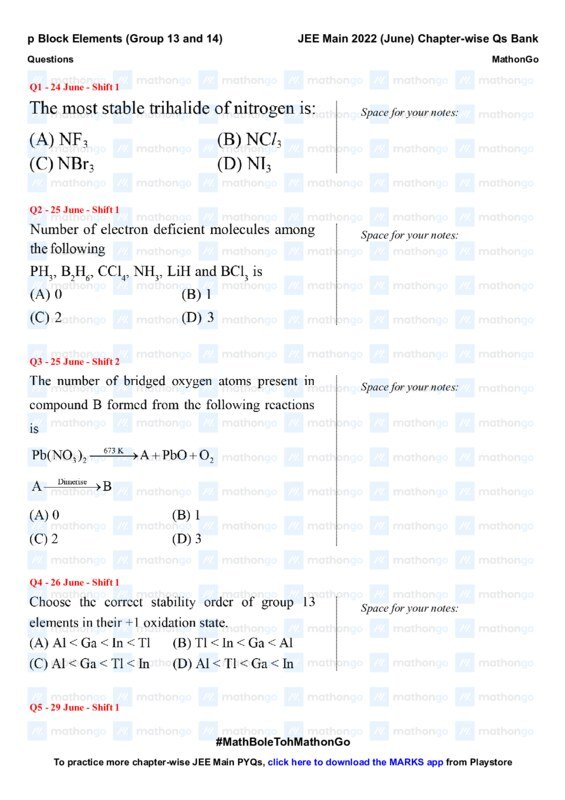 Thumbnail for Group 13 and 14 p Block Elements Study Notes