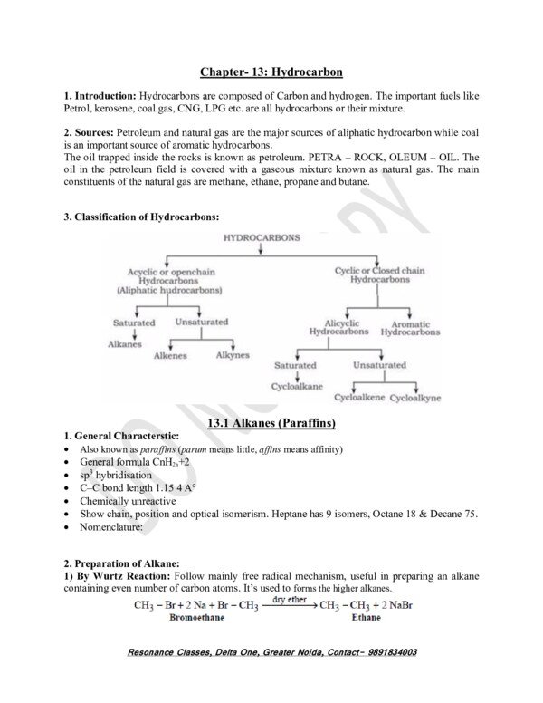 Thumbnail for Hydrocarbon Study Notes