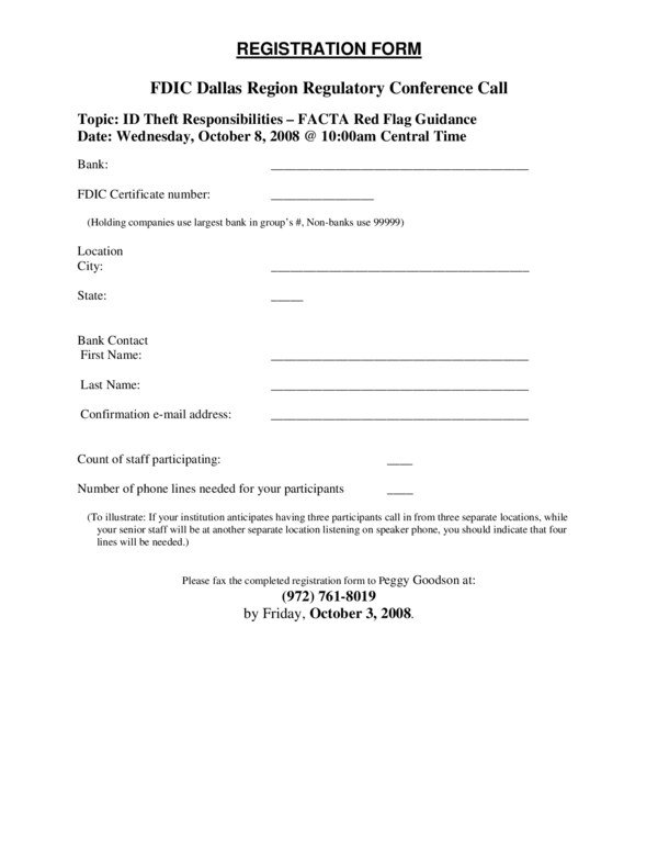 Thumbnail for ID Theft Call Registration Form