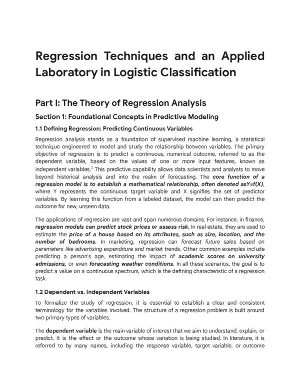 Thumbnail for Laboratory Exercise: Regression Techniques and an Applied Laboratory in Logistic Classification