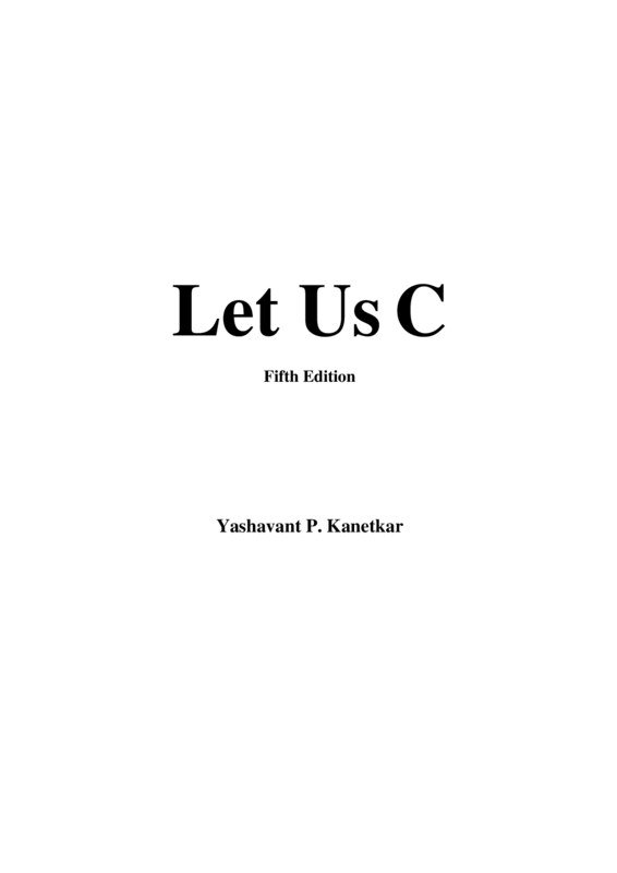 Thumbnail for Let Us C by Yashwant Kanetkar Book