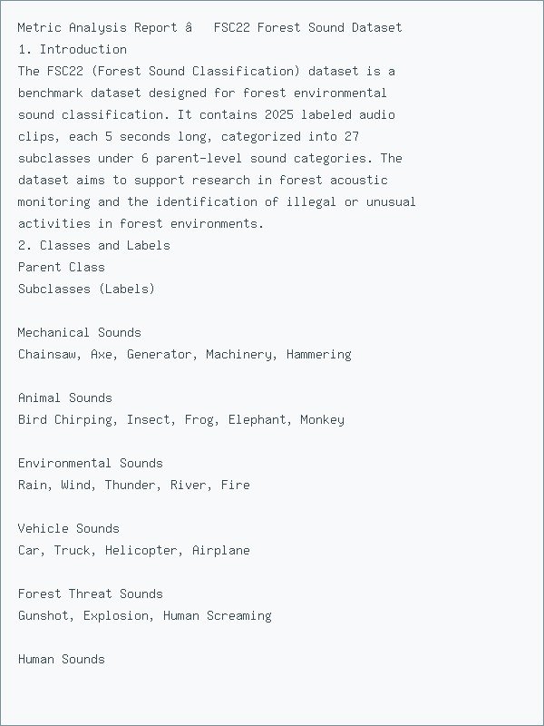 Thumbnail for Metric Analysis