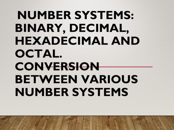 Thumbnail for Number System in Programming