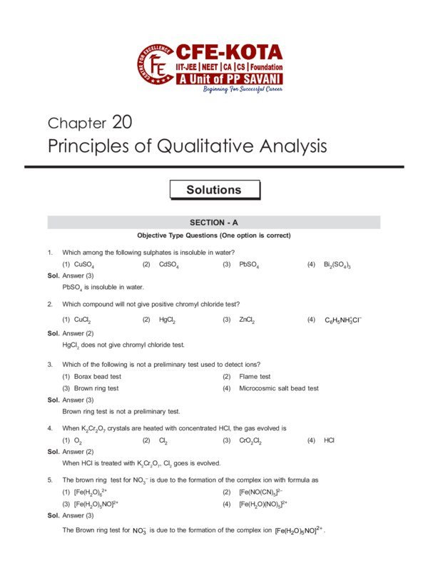 Thumbnail for Salt Analysis DPP 1 Study Notes
