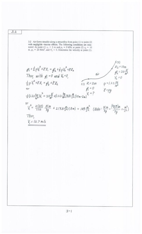 Thumbnail for Solutions to Chapter 3 of Munson's 6th Edition Fluid Mechanics
