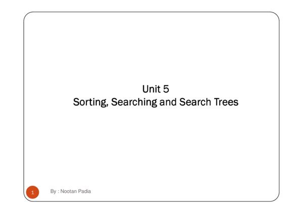 Thumbnail for Sorting and Searching