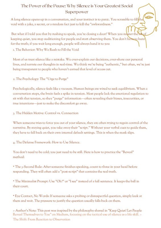 Thumbnail for The Power of a Pause:Why Silence is Your Greatest Social Superpower