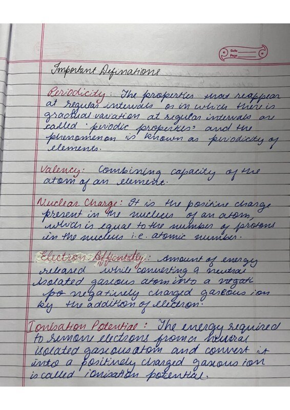 Thumbnail for CHEMISTRY: IMPORTANT NOTES FOR PERIODIC TABLE CLASS 10