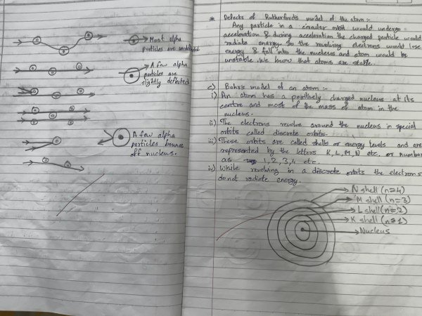 Thumbnail for Class 9 cbse science lesson 4. Structure of an atom notes 3rd page