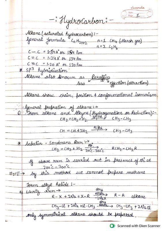 Thumbnail for Comprehensive Study Notes on Alkanes