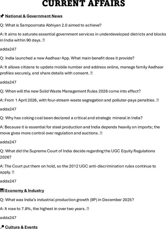 Thumbnail for CURRENT AFFAIRS 2025-26