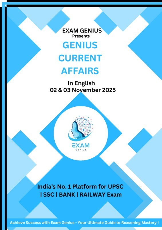 Thumbnail for Current affairs related to November from 2nd to 3rd 2025