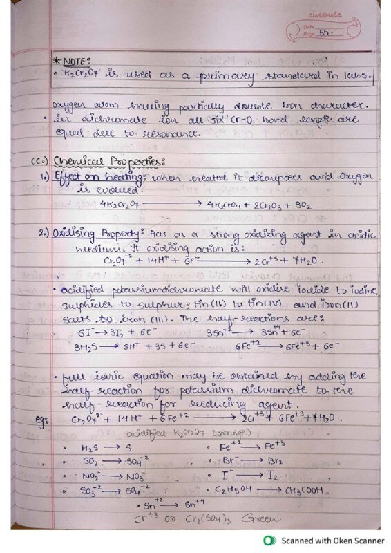 Thumbnail for D & F Block Chemical Properties Study Notes