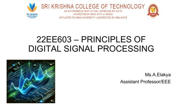 Thumbnail for DIGITAL SIGNAL PROCESSING  3.3 Architecture of DSP