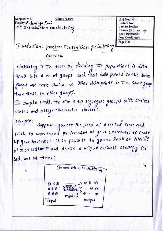 Thumbnail for Hand written notes For machine learning