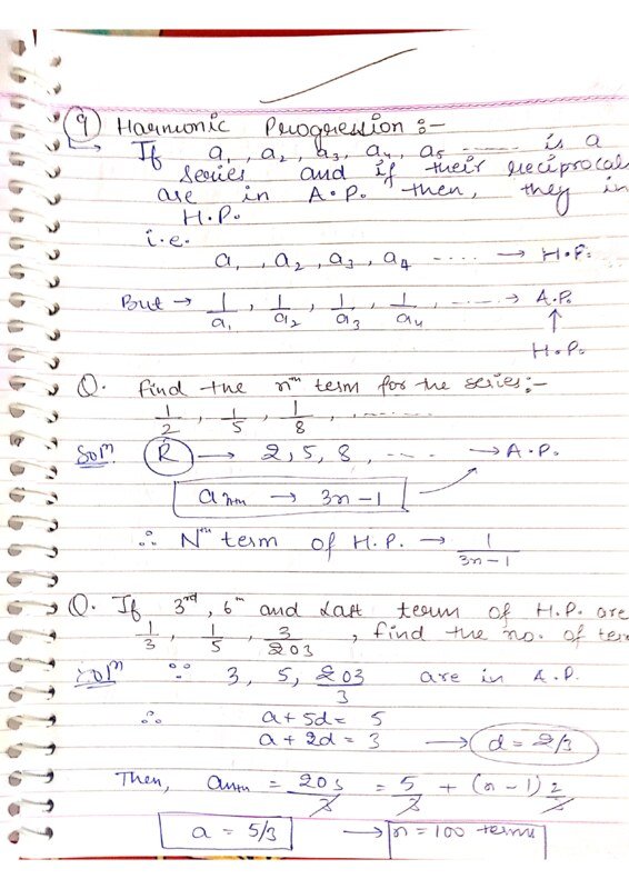 Thumbnail for Harmonic Progression in Sequences & Series