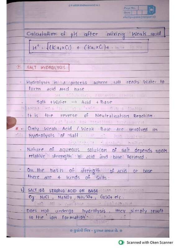 Thumbnail for Ionic Equilibrium and Salt Hydrolysis Study Notes
