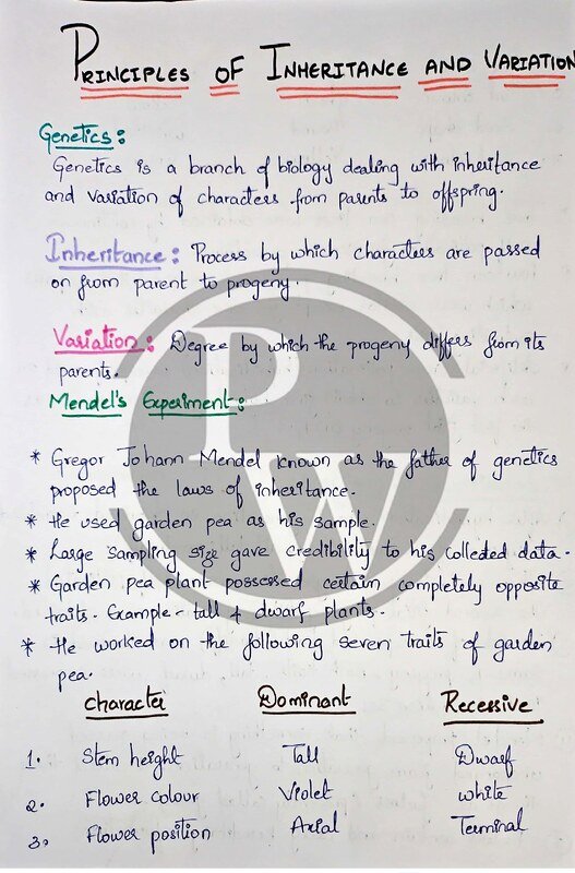 Thumbnail for Physics wallah notes regarding biology concept of inheritance