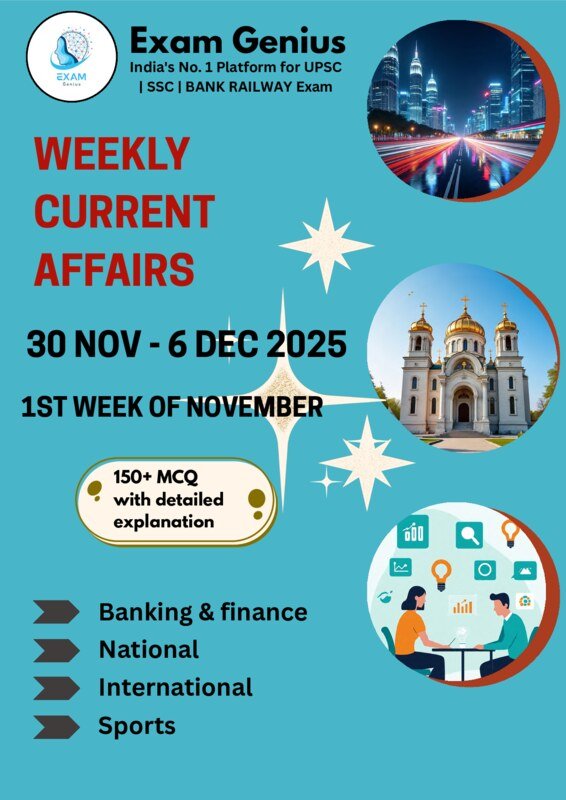 Thumbnail for Weekly current affairs related to 30th November to 6th December 2025