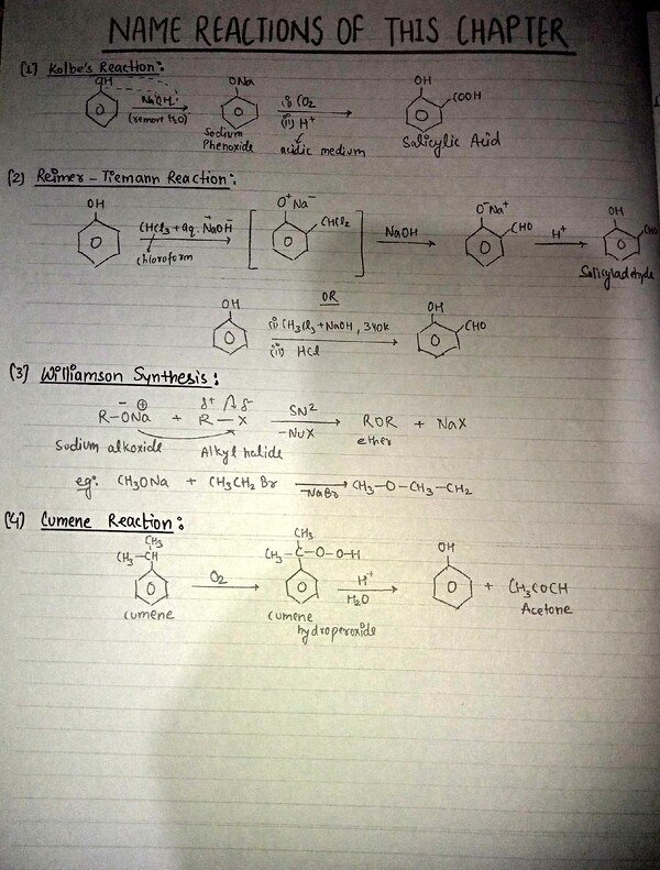 alcohol phenols and ethers