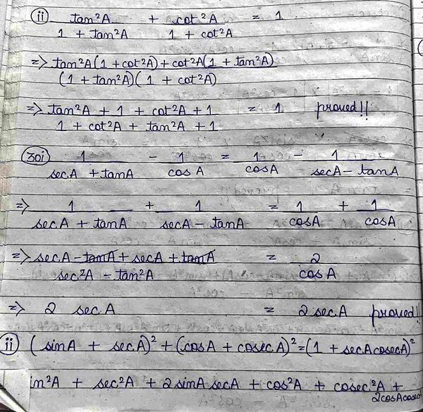 Trigonometric identities class 10 part 6