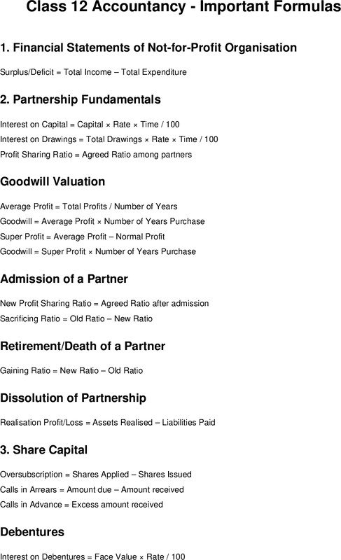 Thumbnail for Accountancy formula