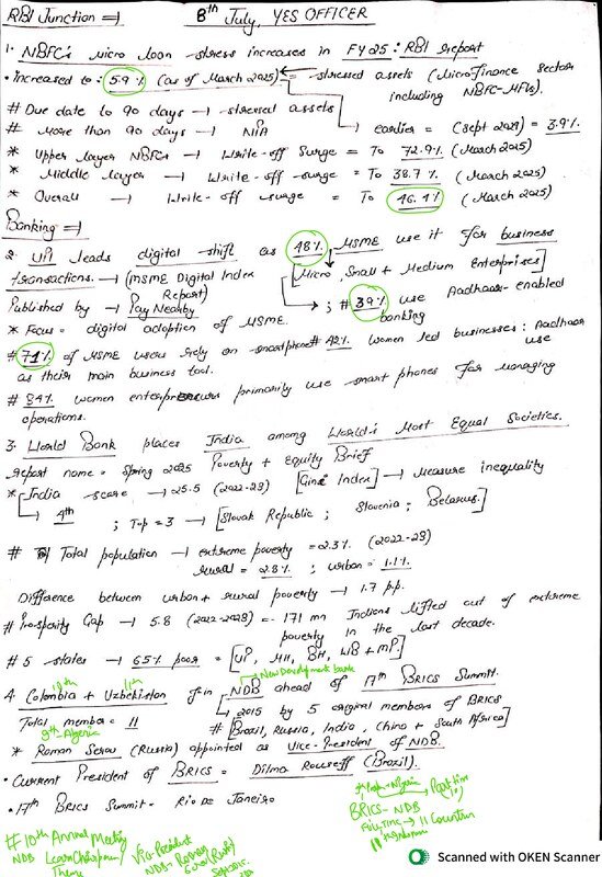 Thumbnail for Banking current affairs related to july 2025