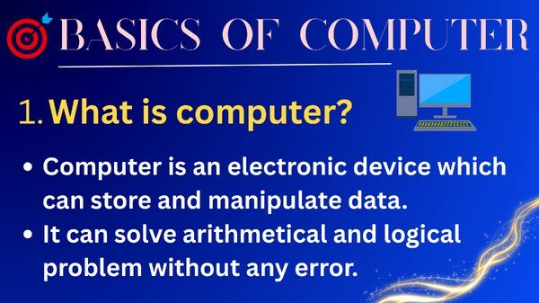 Thumbnail for Basics of Computer