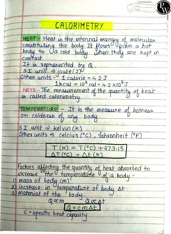 Thumbnail for Class 10 Physics Notes: Heat and Calorimetry | ICSE