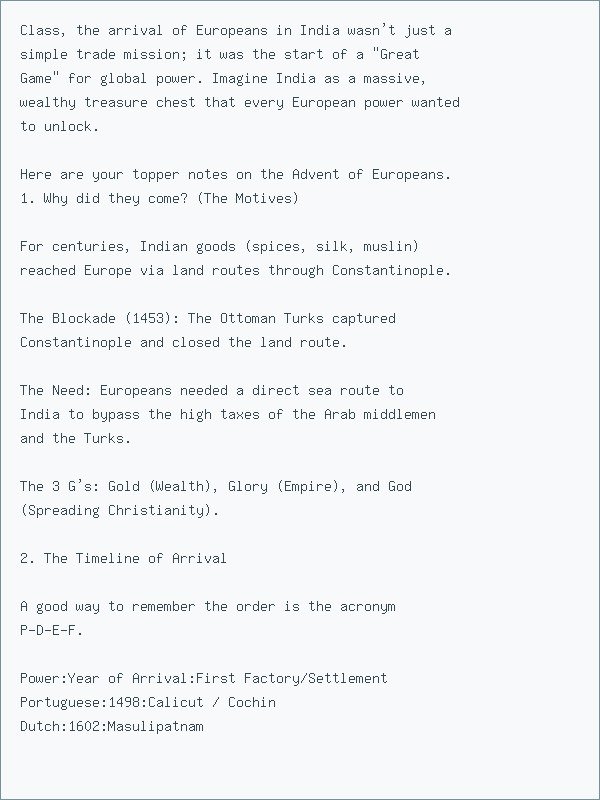 Thumbnail for European arrival in india