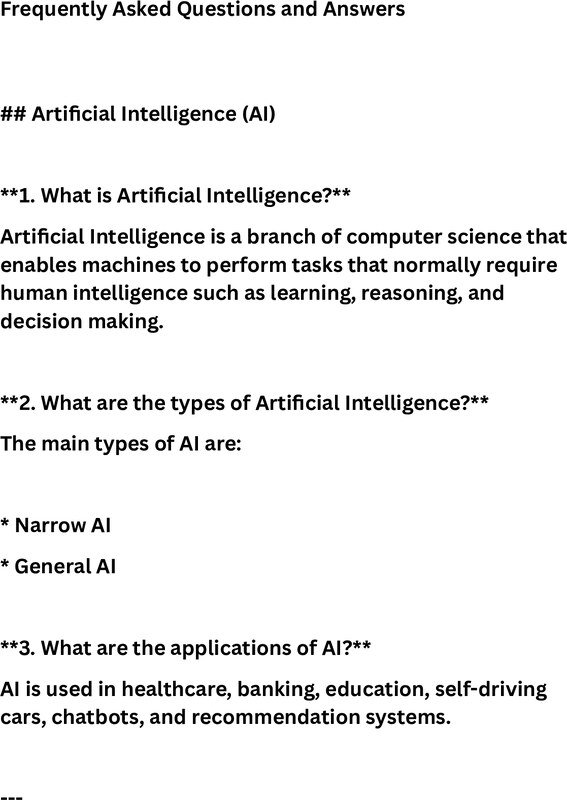 Thumbnail for *Frequently Asked Computer Science Questions with Answers for Exams