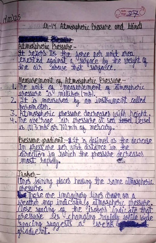 Thumbnail for ICSE CLASS-9 Geography Notes : Atmospheric Pressure and Winds