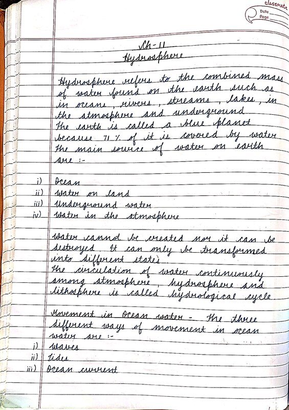 Thumbnail for ICSE CLASS-9 Geography Notes : Hydrosphere